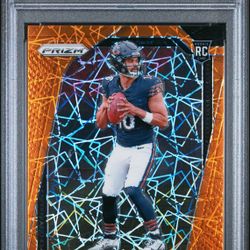 2024 Prizm Caleb Williams Orange Lazer Rookie PSA 9 Chicago Bears