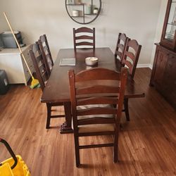 Rustic Dining Room Set, Table,Chairs and China Cabinet