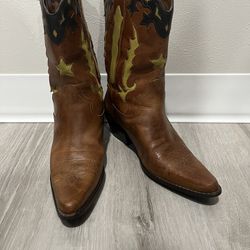 Women’s Matisse Brown Leather Western/ Cowboy Boots Size 6.5 Made In Brazil