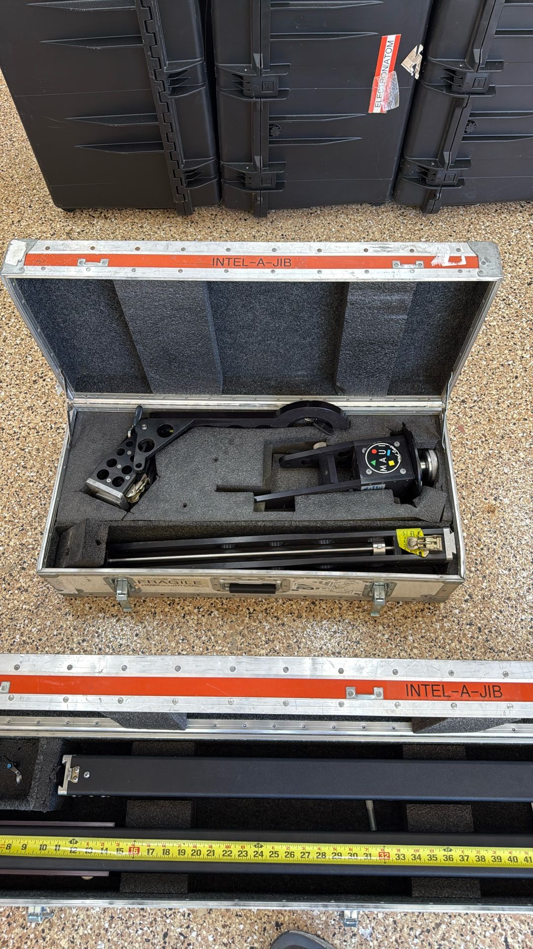 Intel-A-Jib Pro Camera Crane System w/ Road Cases – Heavy-Duty Jib Arm