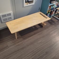 trapezoid solid wood coffee table
