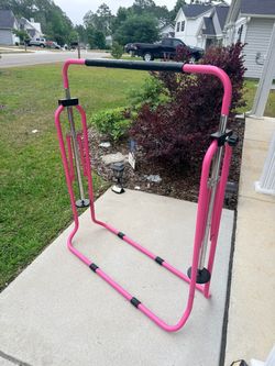 Pink Adjustable Kids Gymnastics  Bar