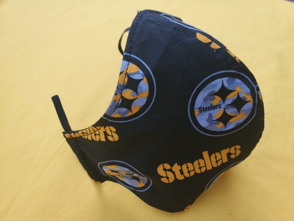 Handmade Pittsburgh Steelers Adjustable Face Mask