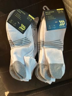 All in Motion No-Show Socks Big & Tall 6-Pack Shoe Sizes 12-15