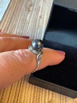 Tahitian Pearl Silver Ring