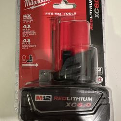 Milwaukee M12 12-Volt Lithium-Ion XC Extended Capacity 6.0  Ah Battery