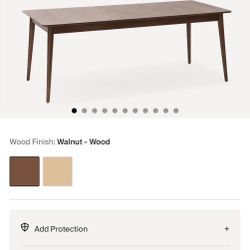 Burrow Serif Extendable Midcentury Modern Minimalist Brown Wood Dinner Dining Table (🚚 Free Delivery)