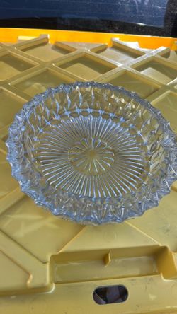 Vintage lead crystal glass ash tray