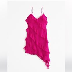 NWT Abercrombie & Fitch Asymmetrical Pink Dress