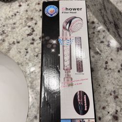 Handheld Shower Filter Head with Replaceable Cartridge