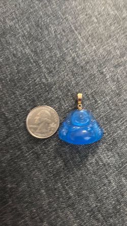 Jade Buddah with 14k bail