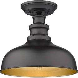  Semi Flush Mount Ceiling Light, Industrial Hallway Light,Farmhouse Close to Ceiling Light Fixture for entryway, Dining Room, Hallway (1 Pack)