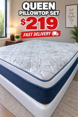 🇺🇸NEW QUEEN PILLOWTOP SET