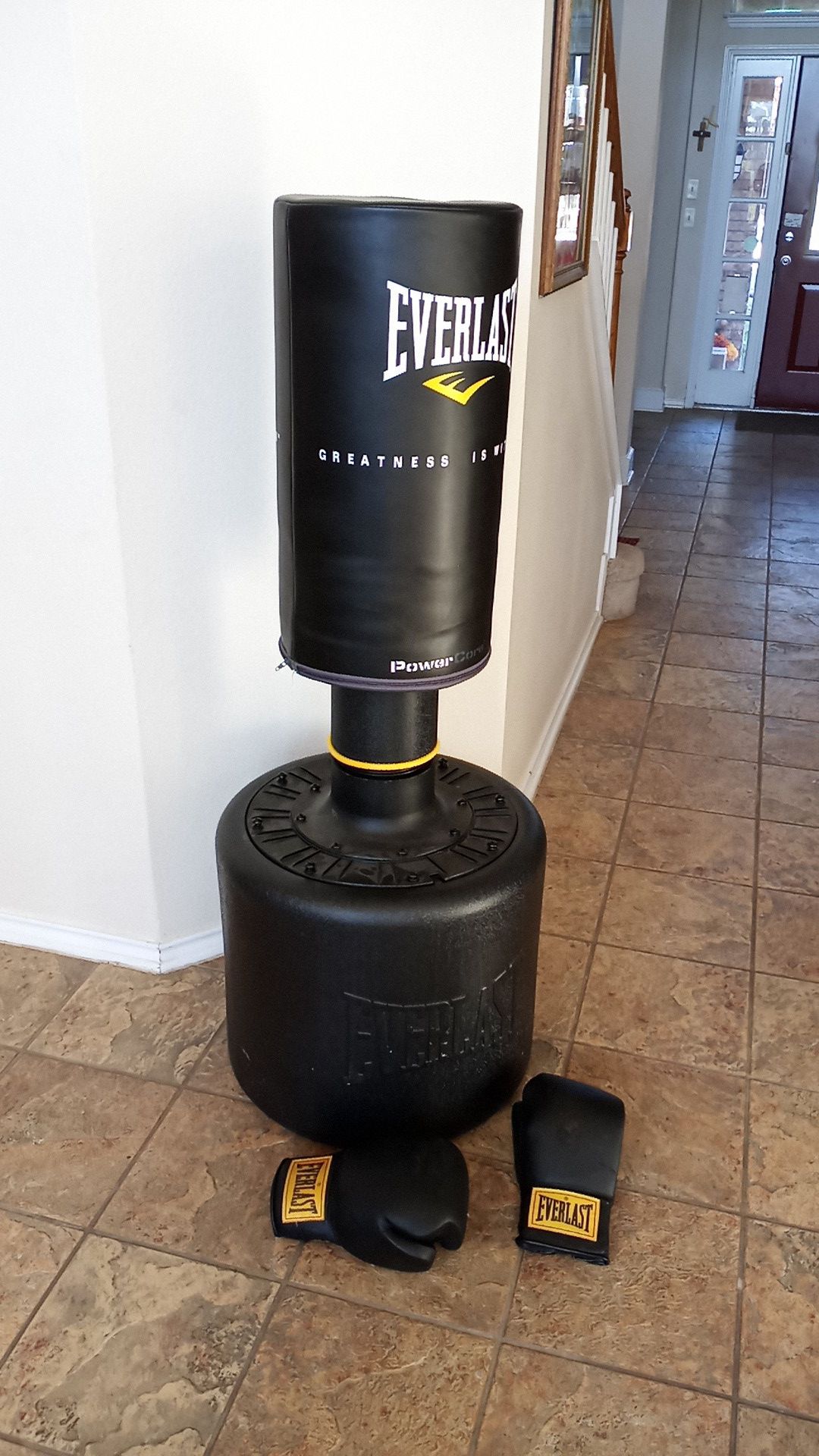 Everlast boxing dummy with gloves