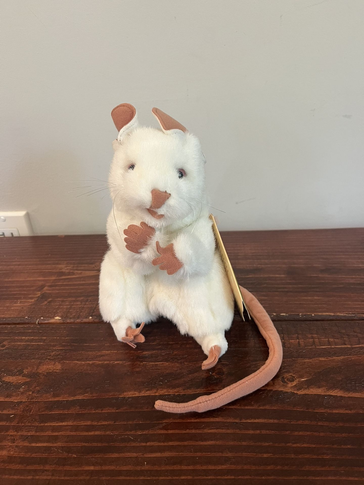 Folkmanis Mouse Hand Puppet White Rat Plush Animal 7” Full Body Soft Toy New