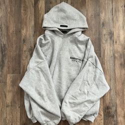 Fear of God Essentials Hoodie – Light Oatmeal/Grey