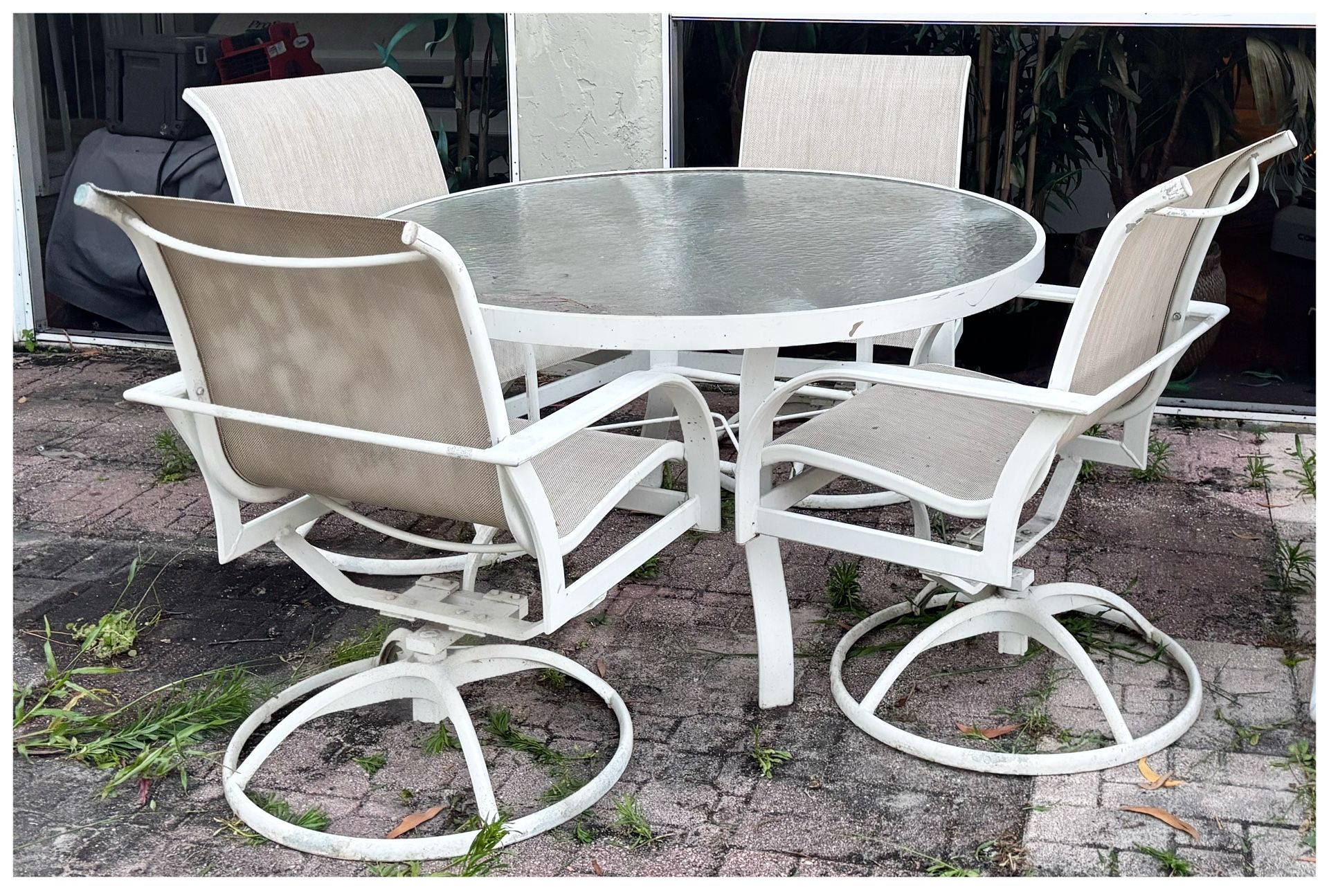 5 Piece Patio Set Sale White