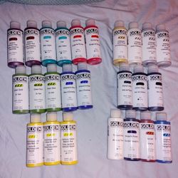 GOLDEN FLUID ACRYLICS
4OZ BOTTLES, 30 IN TOTAL, MISC COLORS.
ALL BRAND NEW!!
