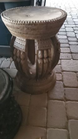 African look carved side table
