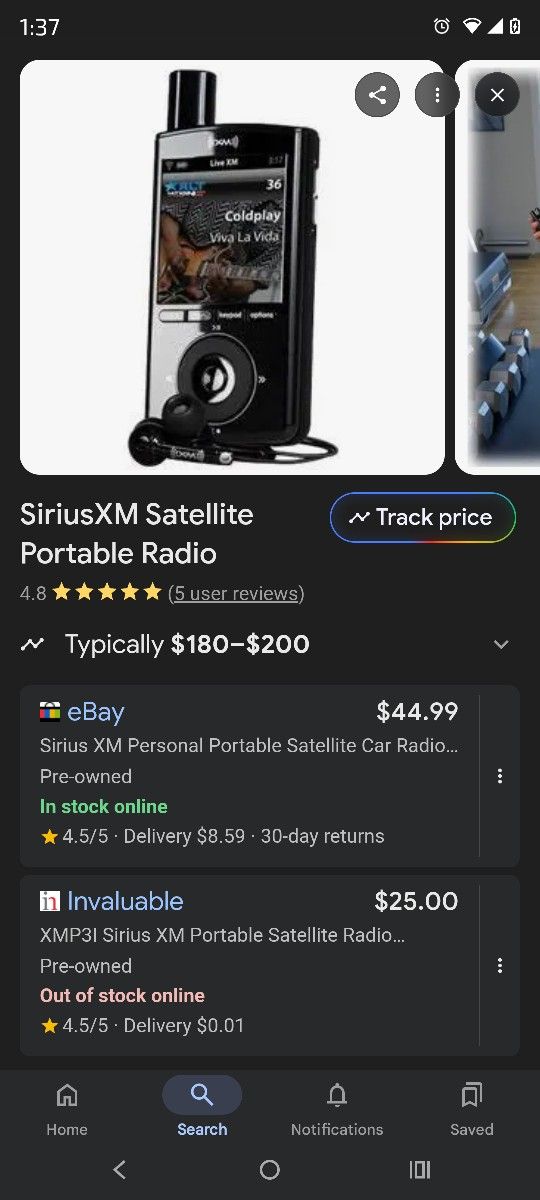 Sirius XM Portable Radio 
