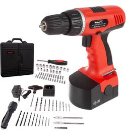 78-Piece Tool Kit with Drill by Stalwart Tackle any household DIY project or repair with the Stalwart 18V Cordless Drill 78-Piece Tool Set.