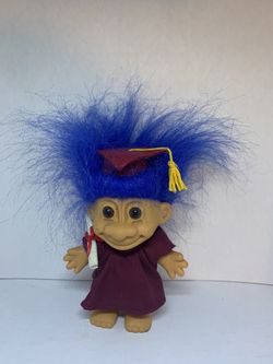 Vintage Russ Trolls Graduate w/ Cap, Diploma, Gown! Graduation