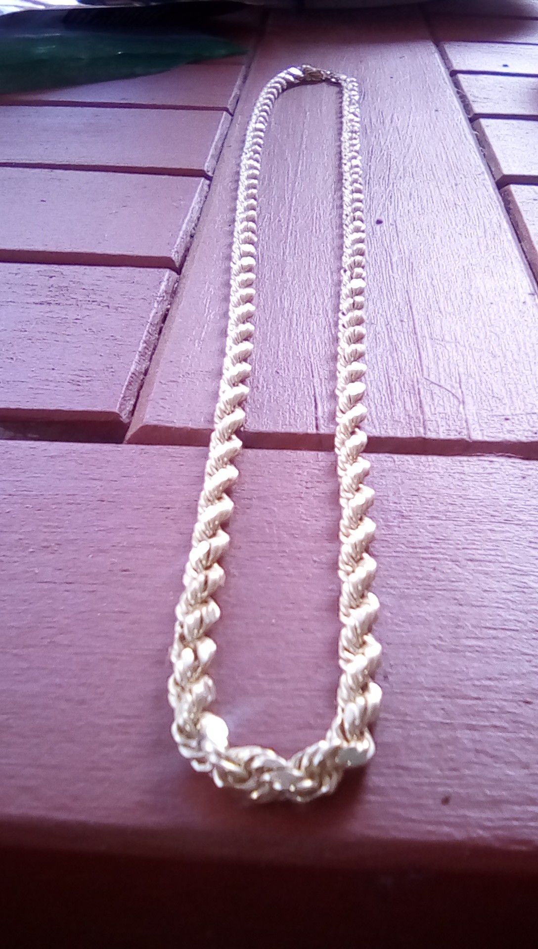 14k real gold rope chain