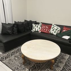 Antique Marble Table With Gold Base