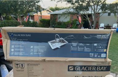 New Glacier Bay 33” drop in Single bowl Sink and Faucet