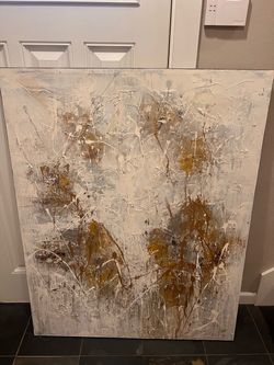 Large abstract canvas painting 40”x50”