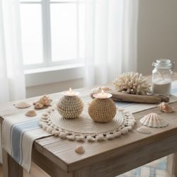 Handmade Natural She’ll Candles Holders