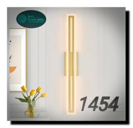Modern Gold LED Wall Sconce, Vertical Linear Wall Light Fixture