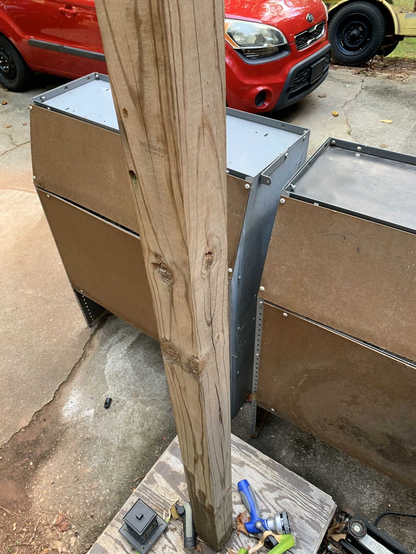 Two Metal Shelves For Tools 