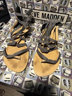 Grey Gladiator Flat Sandals-Woman’s Size 10.5