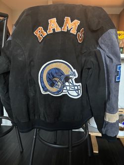 Rams leather and suede jacket