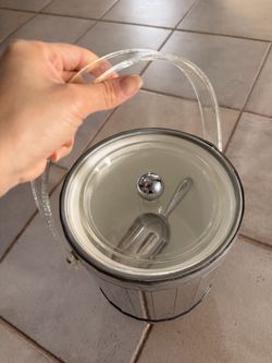 Vintage Ice Bucket with Lid & Scoop – Barware