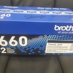 Original Brother Printer Toner TN 660 2 Pack Unused