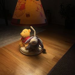 VINTAGE 80s Winnie The Pooh / Eeyore Lamp 15”