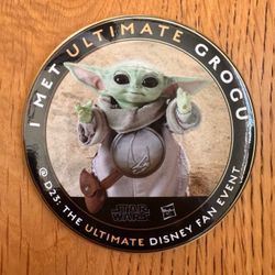 D23 THE ULTIMATE FAN EVENT 2026 THE CHILD "I MET  ULTIMATE GROGU" BUTTON PIN
