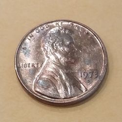 1973D  One Cent Penny,FREE SHIPPING 