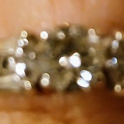Wedding Ring Set   6 1/2  White And Yellow Gold