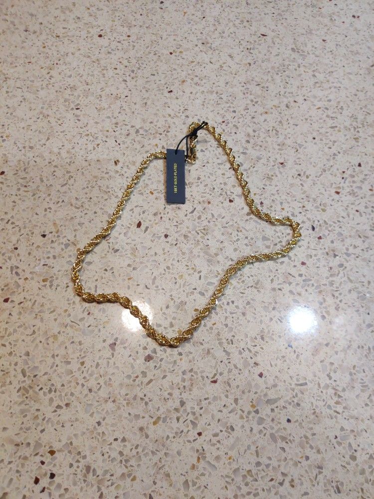 18k Gold Plated 6mm 24 Inch