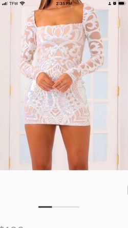 NEW MoliCuty Sequin Mini Dress | Size Small (S) | Stretch | Long Sleeve Party Dress