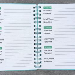 Spiraled Password Notebook w/ Alphabetical Tabs - NEW FROM NON-SMOKING HOME