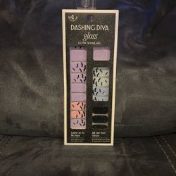 New Dashing Diva Halloween Bats Pastel Glitter Gloss Ultra Shine Nail Gel Polish Strips 