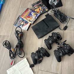 PS2 console and games