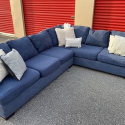 Blue Sectional Couch / Sofa Delivery Available‼️🚚‼️🚚