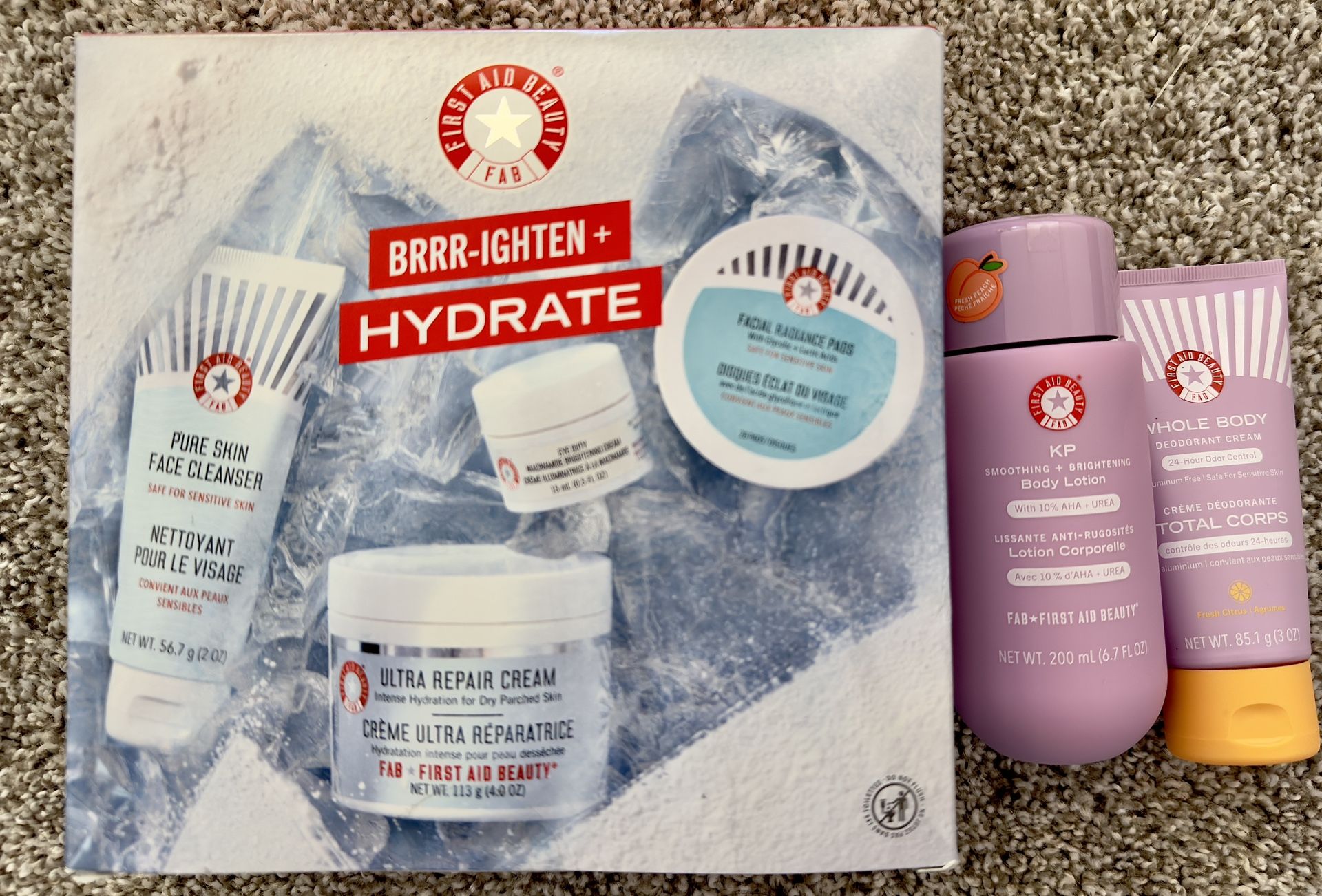 Cleanser, Moisturiser, Body Lotion Set