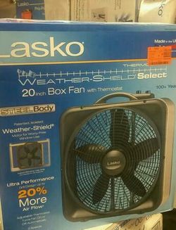 Weather-Shield Select 20 in. 3-Speed Box Fan with Thermostat -