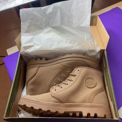 Palladium Pampa Hi Originale Boots – Men’s Size 10, Beige Brown